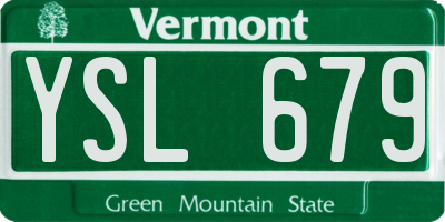 VT license plate YSL679