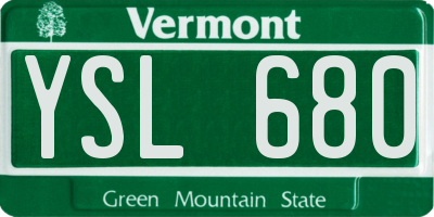 VT license plate YSL680