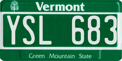 VT license plate YSL683