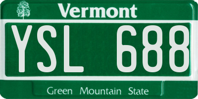 VT license plate YSL688