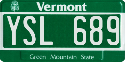 VT license plate YSL689