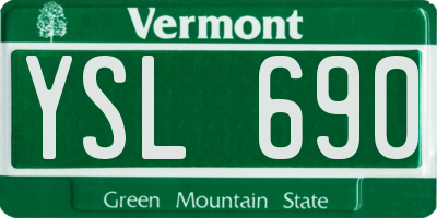 VT license plate YSL690