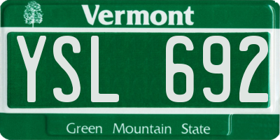 VT license plate YSL692