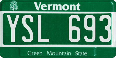 VT license plate YSL693