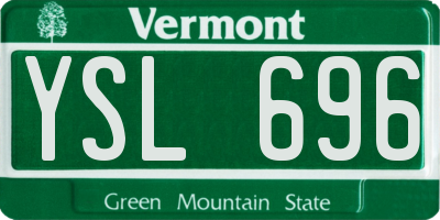VT license plate YSL696