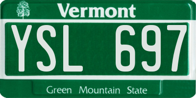 VT license plate YSL697