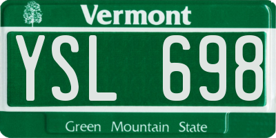 VT license plate YSL698