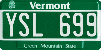 VT license plate YSL699