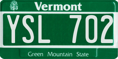 VT license plate YSL702
