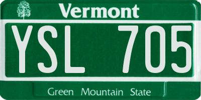 VT license plate YSL705
