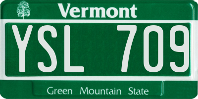 VT license plate YSL709