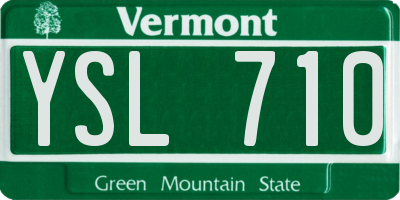 VT license plate YSL710