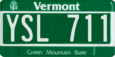 VT license plate YSL711