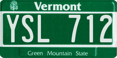 VT license plate YSL712