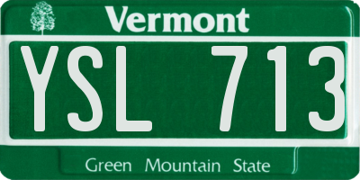 VT license plate YSL713