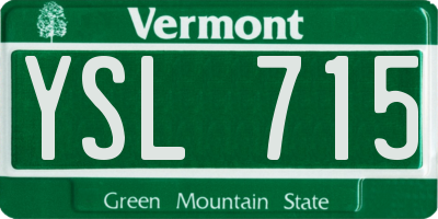 VT license plate YSL715