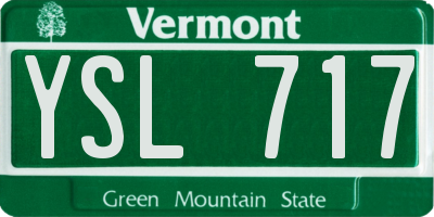 VT license plate YSL717