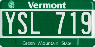 VT license plate YSL719