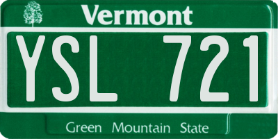 VT license plate YSL721