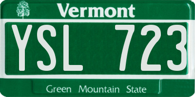 VT license plate YSL723