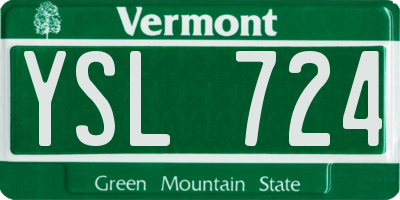 VT license plate YSL724