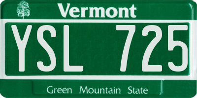 VT license plate YSL725
