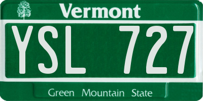 VT license plate YSL727