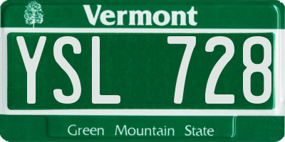 VT license plate YSL728