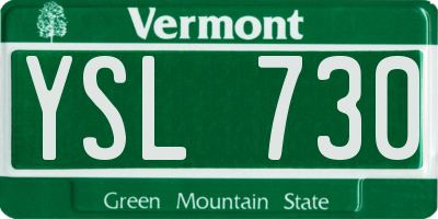 VT license plate YSL730