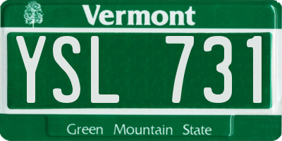 VT license plate YSL731