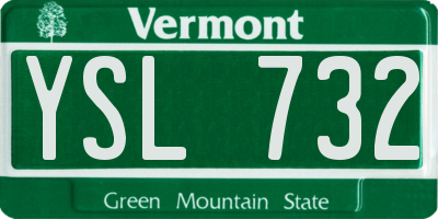 VT license plate YSL732