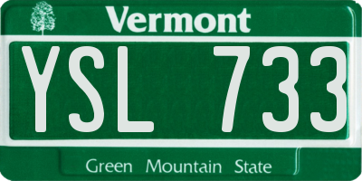 VT license plate YSL733