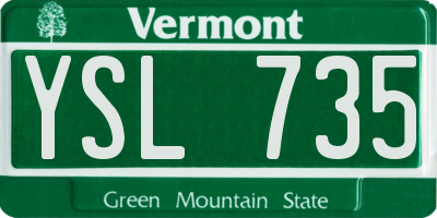 VT license plate YSL735
