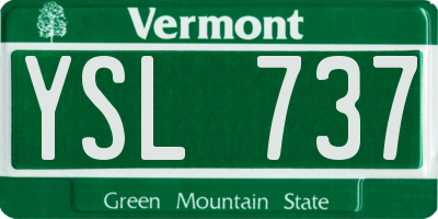 VT license plate YSL737