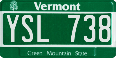 VT license plate YSL738
