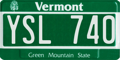 VT license plate YSL740