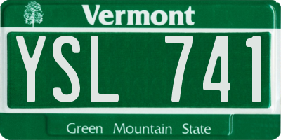 VT license plate YSL741
