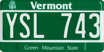 VT license plate YSL743