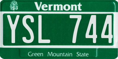 VT license plate YSL744