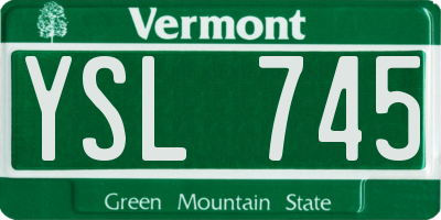 VT license plate YSL745