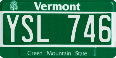 VT license plate YSL746