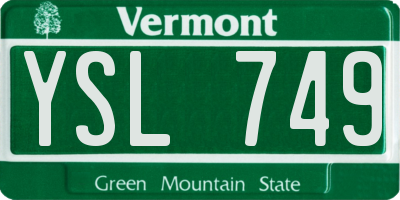 VT license plate YSL749