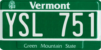 VT license plate YSL751