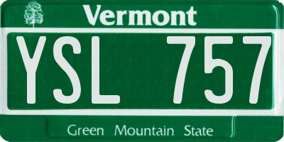 VT license plate YSL757