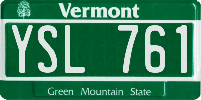 VT license plate YSL761