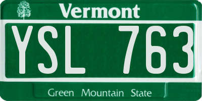 VT license plate YSL763