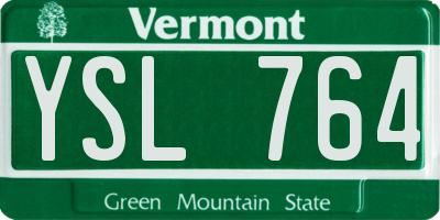 VT license plate YSL764