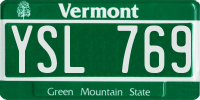 VT license plate YSL769