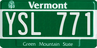 VT license plate YSL771