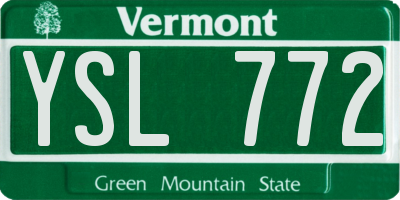 VT license plate YSL772